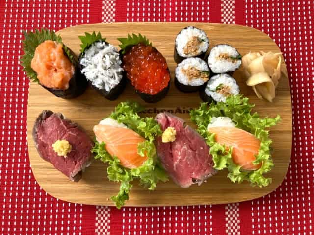 ごちそう、お祝い、お寿司