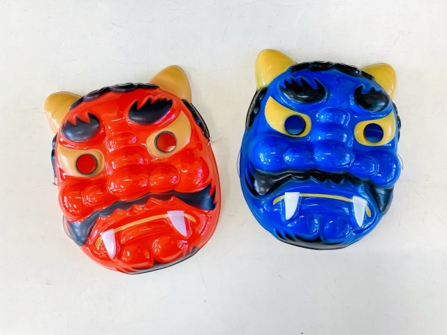 鬼のお面、赤鬼、青鬼